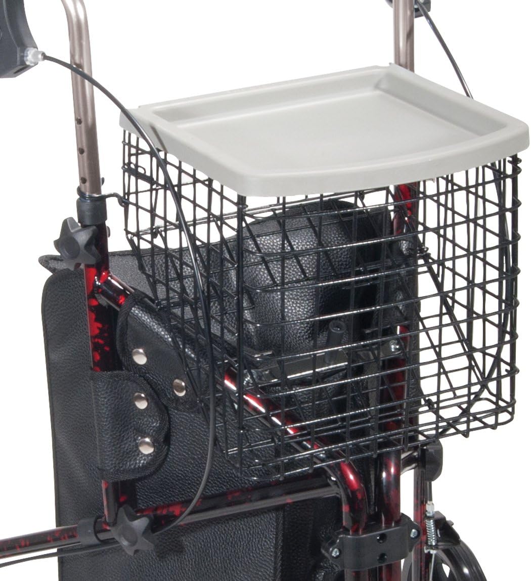 Black/Red Deluxe Foldable Rollator Walker K919
