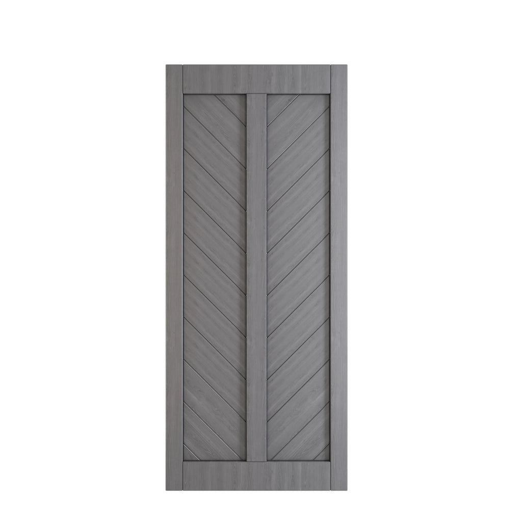 36 inches x 84 inches Herringbone Alder Sliding Barn Door with Hardware Kit V569925
