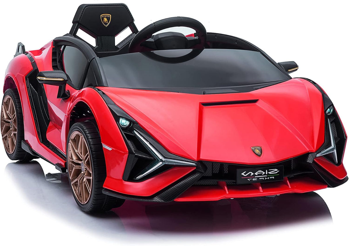 Red Licensed Lamborghini Sian 12V Electric Ride On Car with Parent Remote Control B831