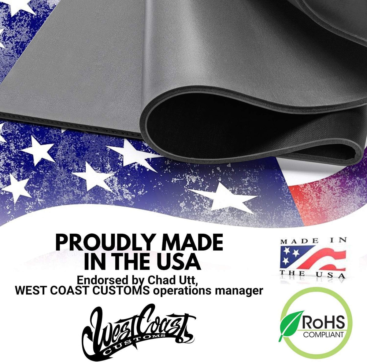 2 in 1 Sound Insulation for Cars Mass Loaded Vinyl and Closed Cell Foam C504529