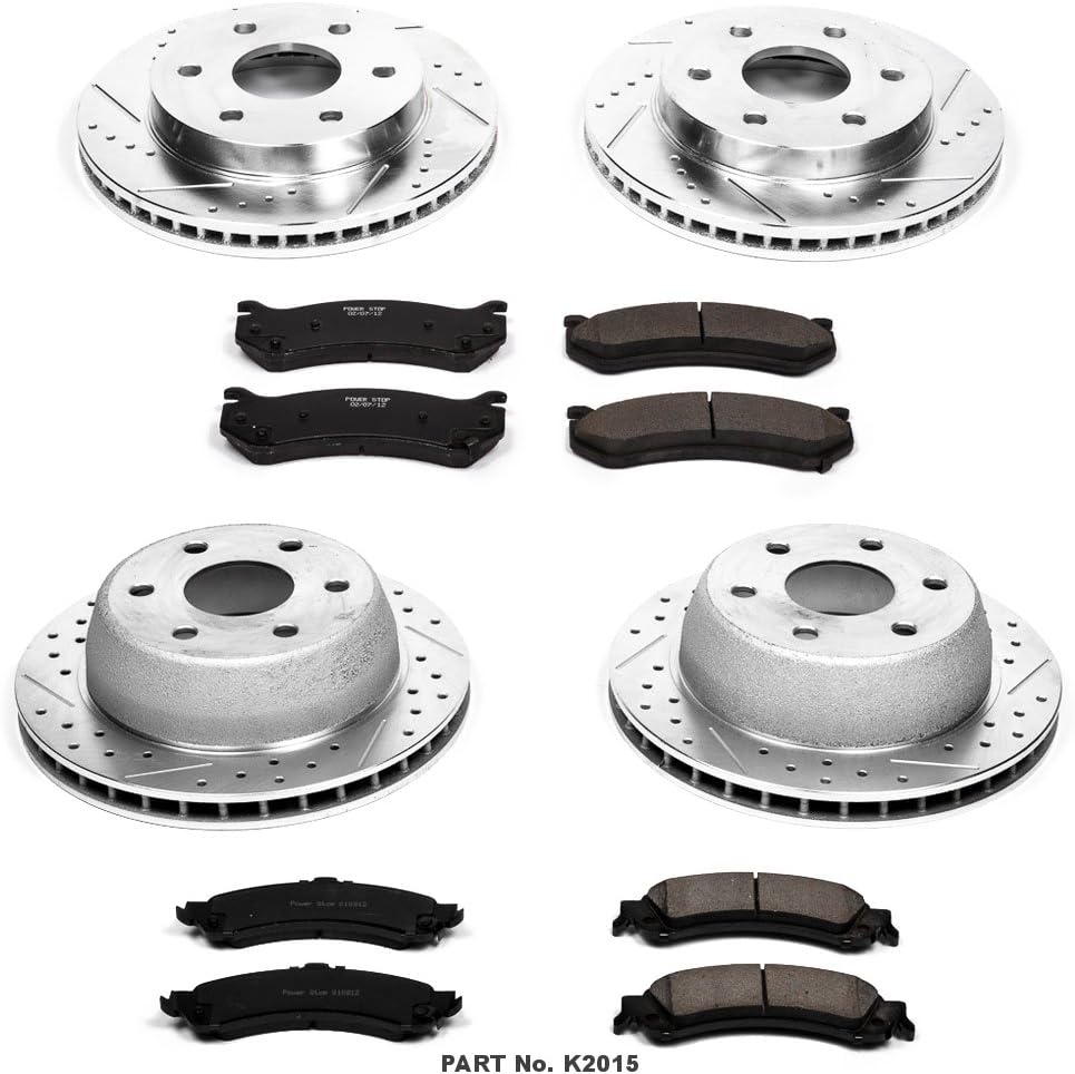 Z23 Carbon Fiber Brake Pads with Drilled & Slotted Brake Rotors Kit V481779