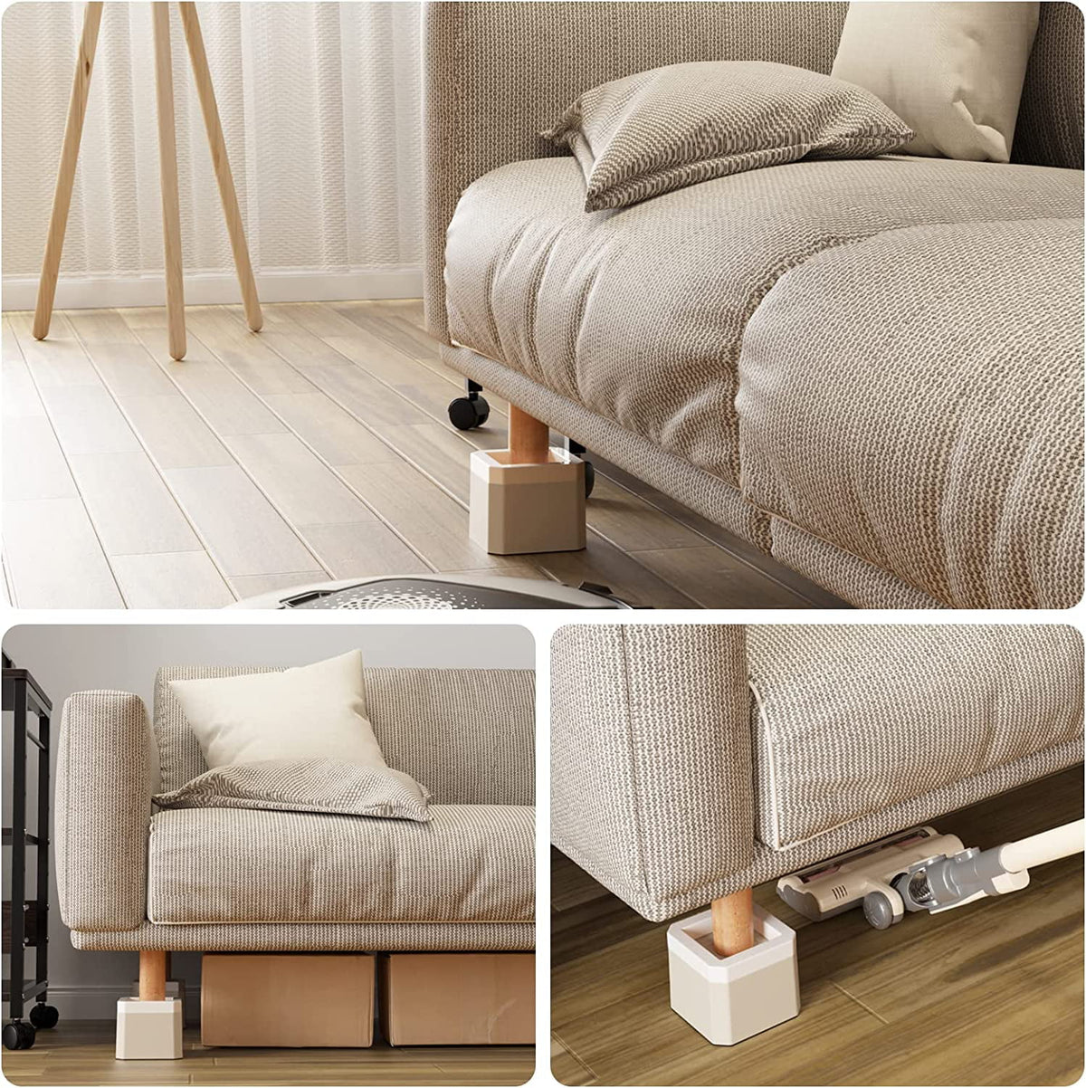 White 4 Pack Plastic Bed Risers O13527