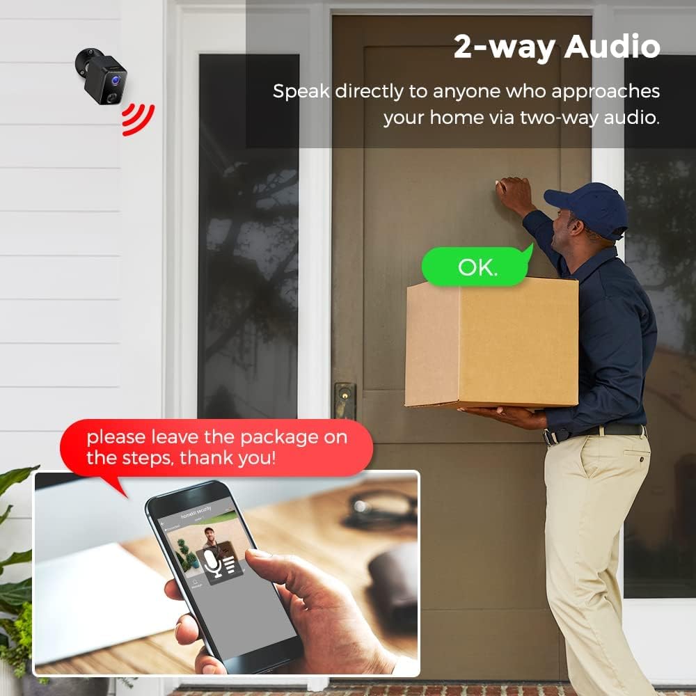 Wireless Security Camera with 1080P HD Night Vision and 2-Way Audio O625
