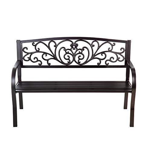 Cast Iron Metal Garden Bench X65138