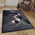 Gray Distressed Modern Swirl Rug 8' x 10' R814