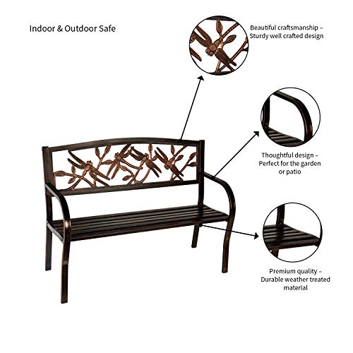 Cast Iron Metal Garden Bench X65138