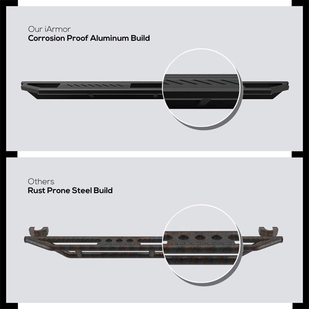Aluminum Side Steps Compatible with Ford F150 SuperCrew Cab & F-250 F-350 Super Duty Crew Cab D909
