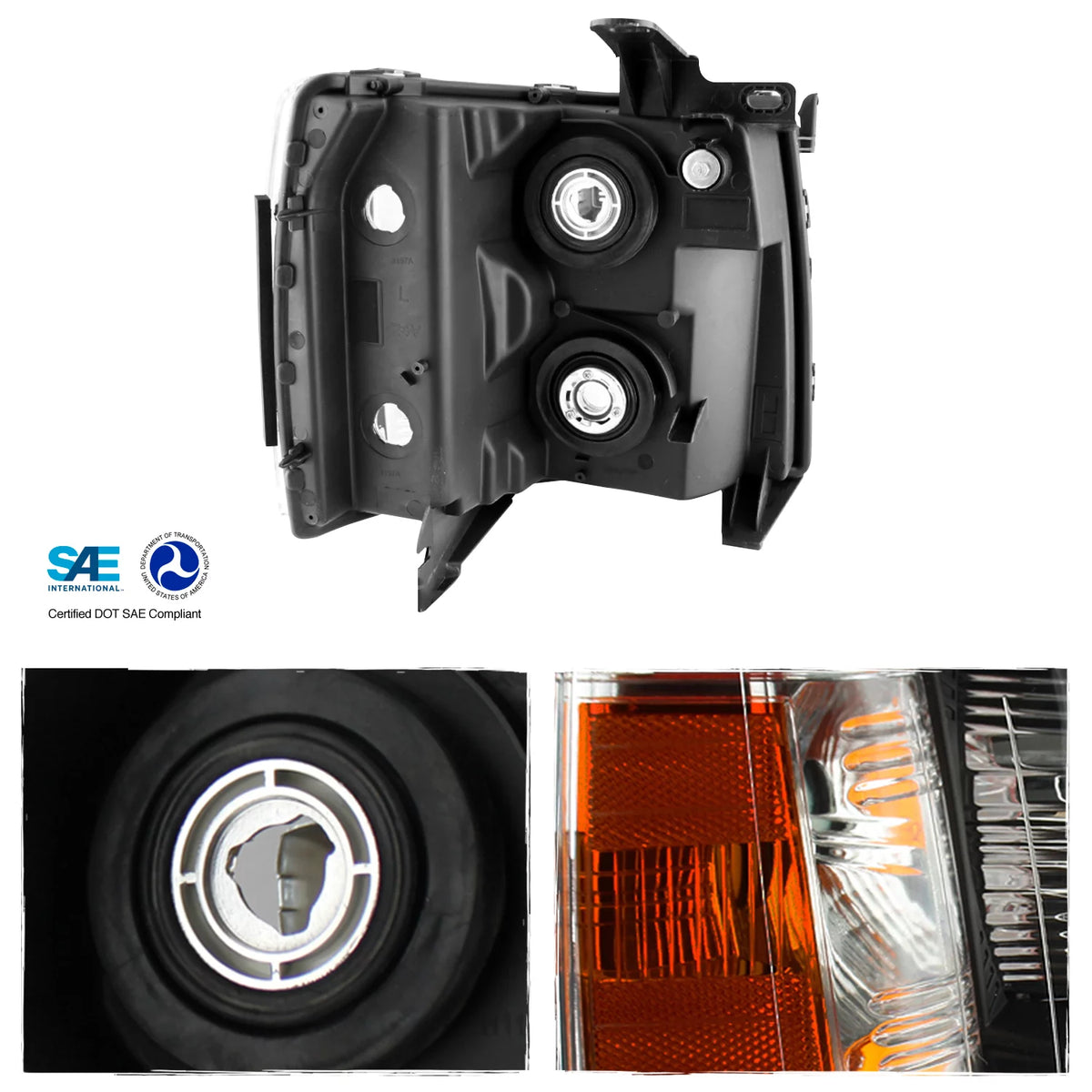 Black Smoked LED Tail Light + Headlight W9424