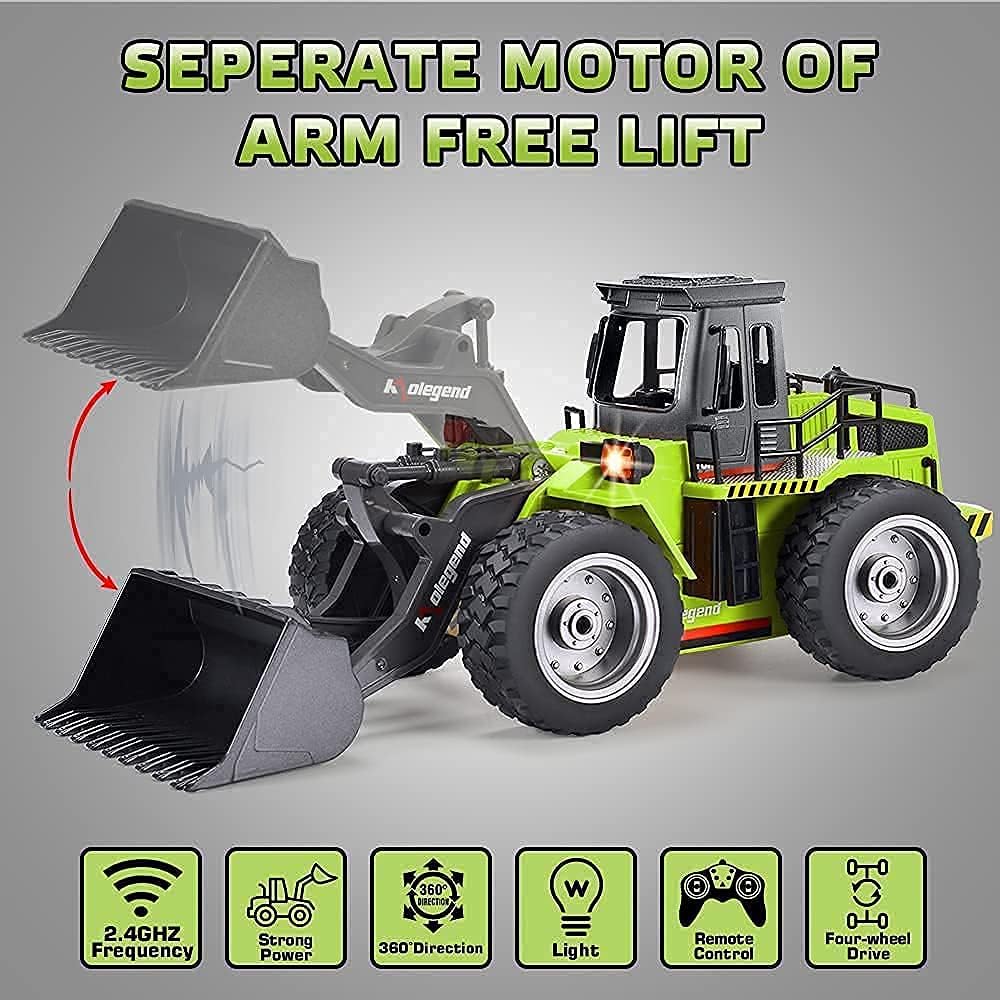 1/18 Scale RC Construction Metal Front Loader 4WD Truck with Rechargeable Battery K501