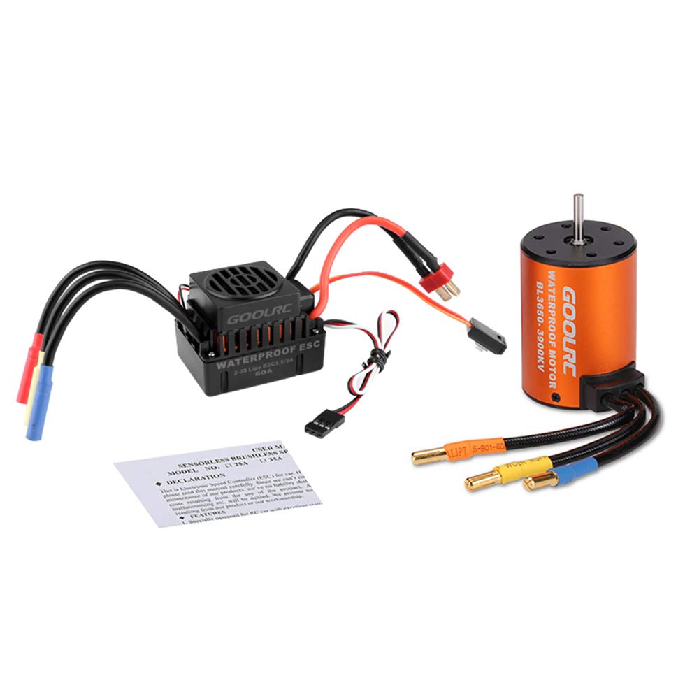Waterproof 3650 3900KV Brushless Motor with 60A ESC Combo Set X308388