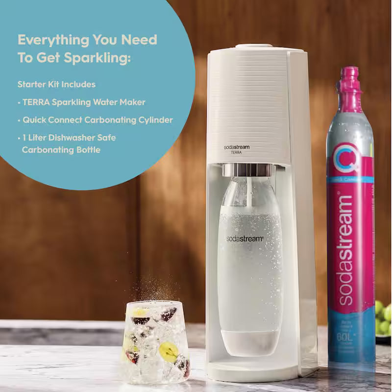 White Soda Machine and Sparkling Water Maker Kit P2030
