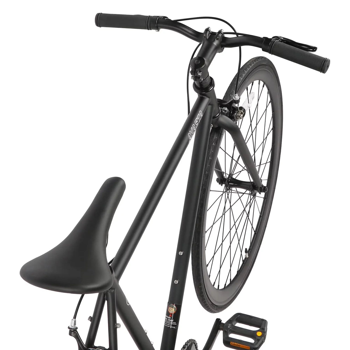 700C Single Speed Fixed Gear Bike, Black A720