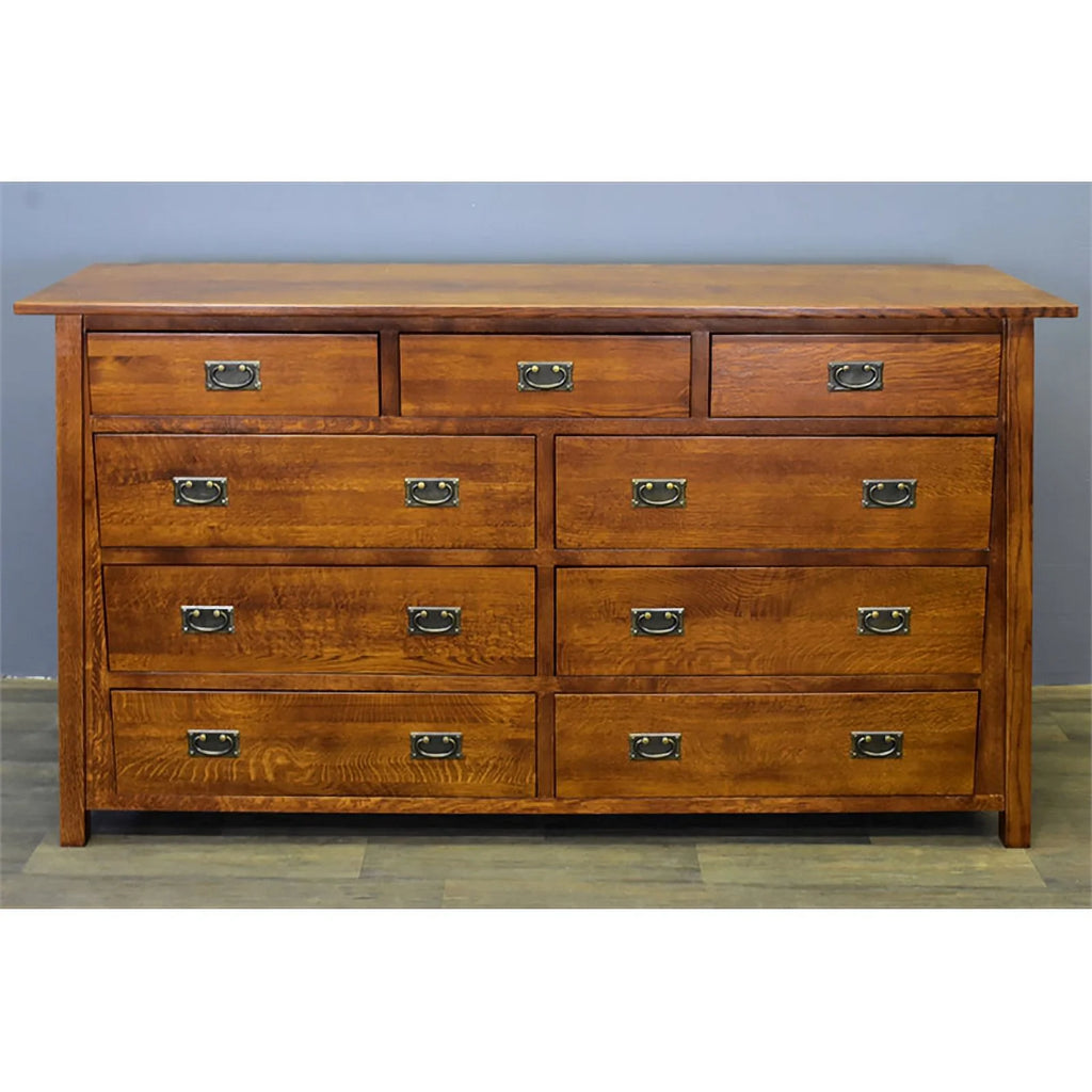 9-Drawer Solid Wood Dresser in Cherry D520