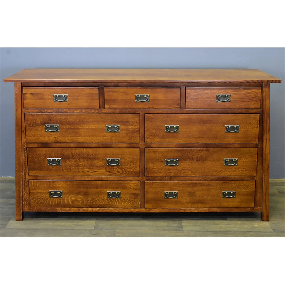 9-Drawer Solid Wood Dresser in Cherry D520