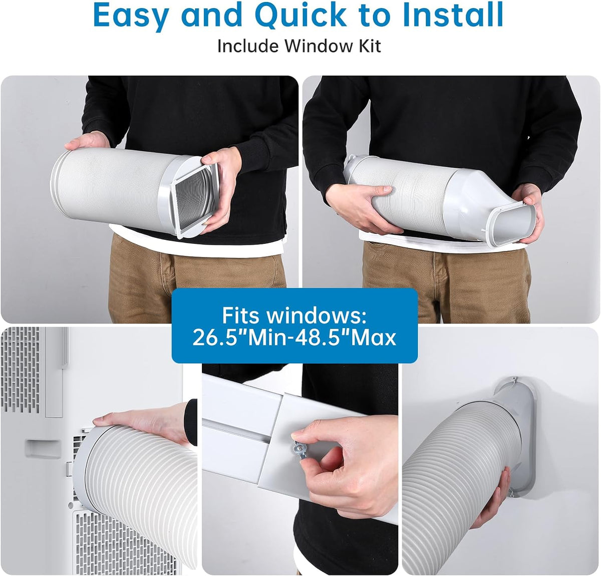 8,000 BTU Portable Air Conditioner with Dehumidifier and Fan Modes, White W691458