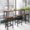 4 Piece Counter Height Dining Table Set with 3 PU Stools A275