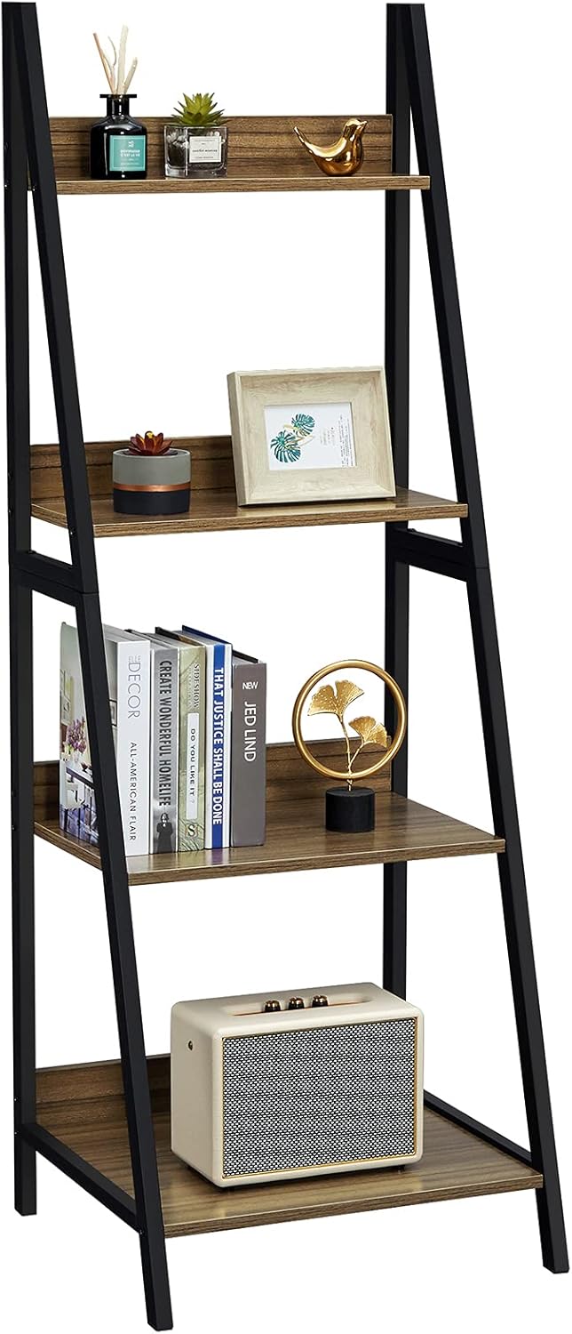 Black 4 Tier Ladder Bookshelf G799