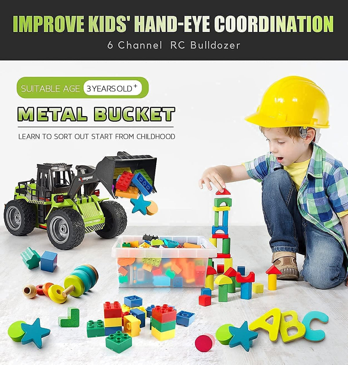 1/18 Scale RC Construction Metal Front Loader 4WD Truck with Rechargeable Battery K501