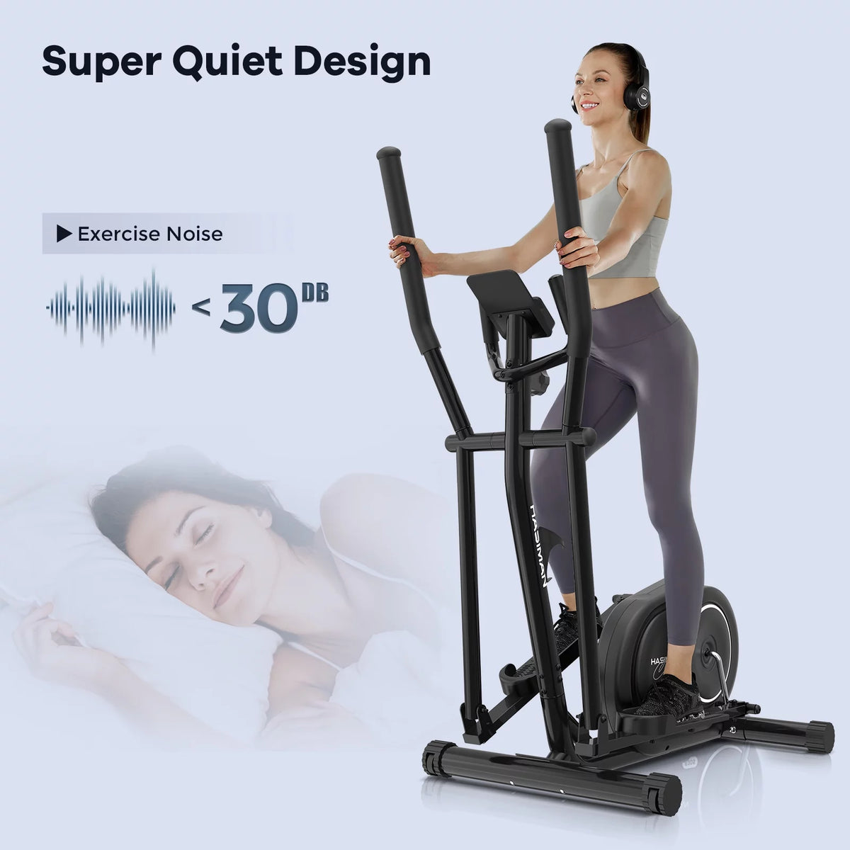 Silent Magnetic Elliptical Bike Stationary Exercise Machine J266