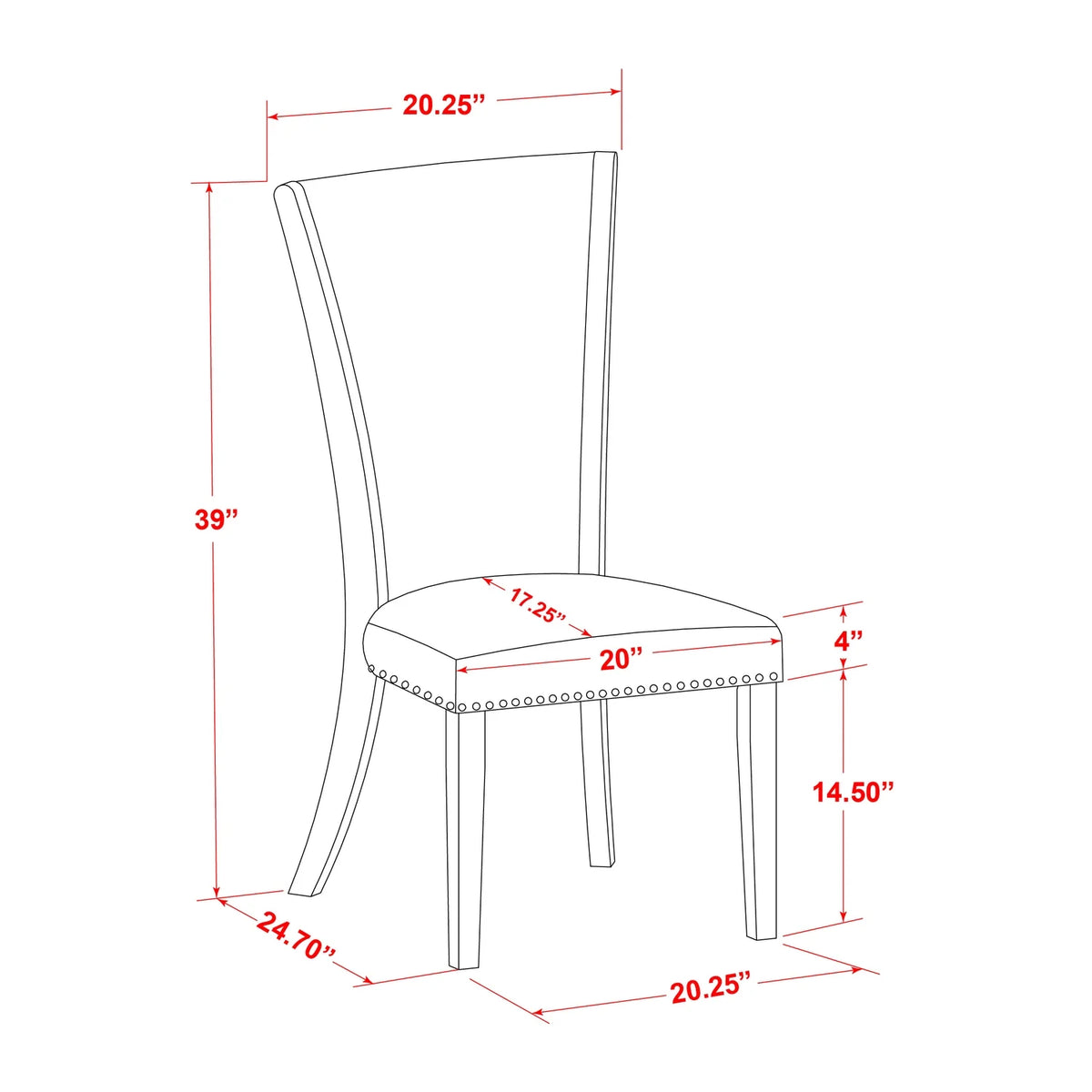 6-piece Wood Dining Set with Fabric Seat in Gray N203