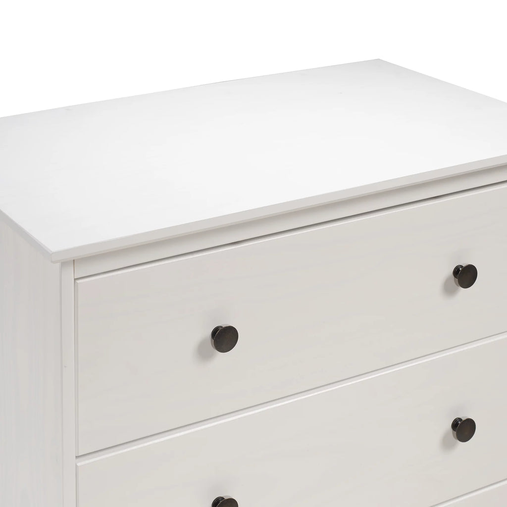 White 4 Drawer Solid Wood Dresser S70121
