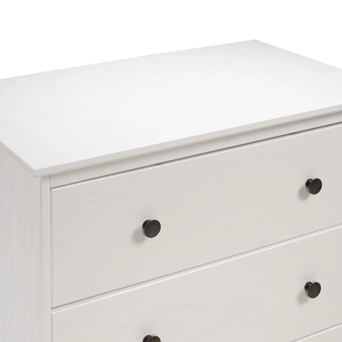 White 4 Drawer Solid Wood Dresser S70121