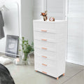 White Plastic Dresser with 6 Drawers O415500
