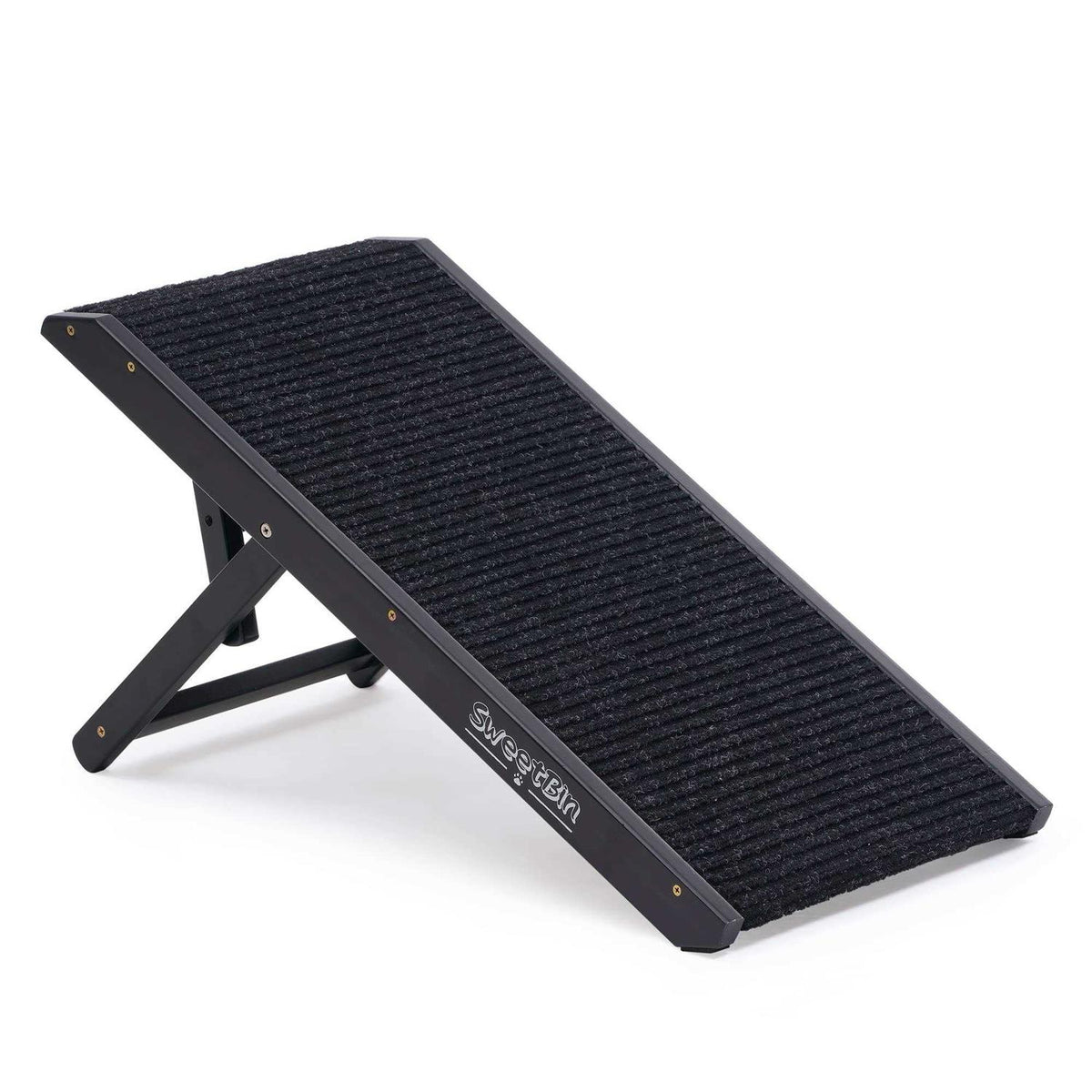 18 Tall Adjustable Wooden Folding Pet Ramp with Non Slip Carpet X203341