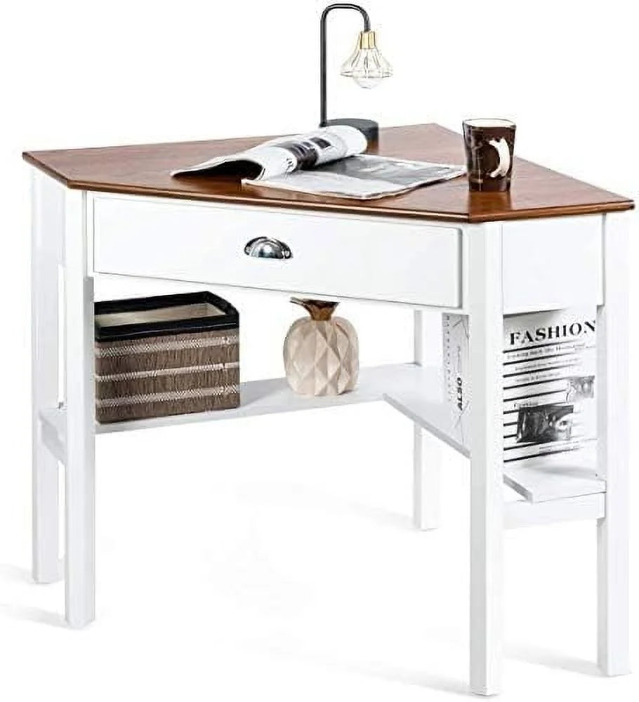 Corner Computer Desk with Drawer U3240