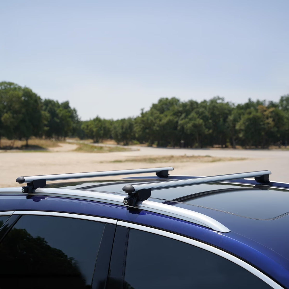 Silver Roof Racks Cross Bars Luggage Carrier Set K71159