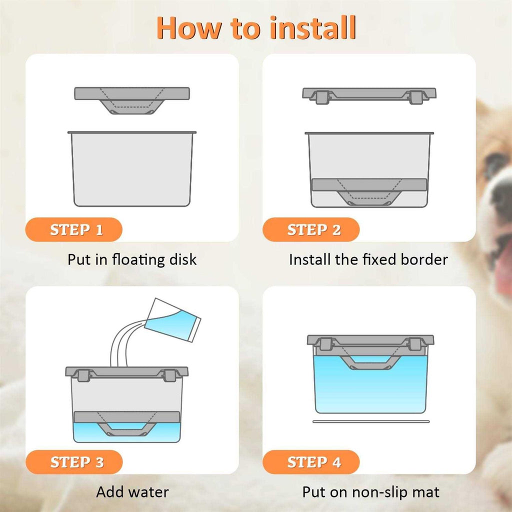 4.4L No Spill Stainless Steel Dog Water Bowl B696888