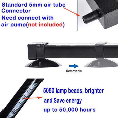 RGB LED Aquarium Bubble Light with 16 Colors 4 Modes S191004