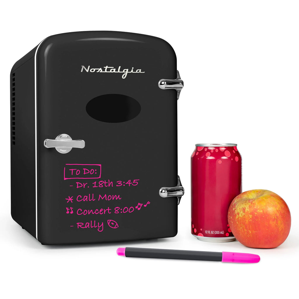 Black 6-Can Personal Cooling and Heating Refrigerator with Carry Handle H33528