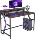 Carbon Fiber Surface Gaming Desk with Monitor Stand V425