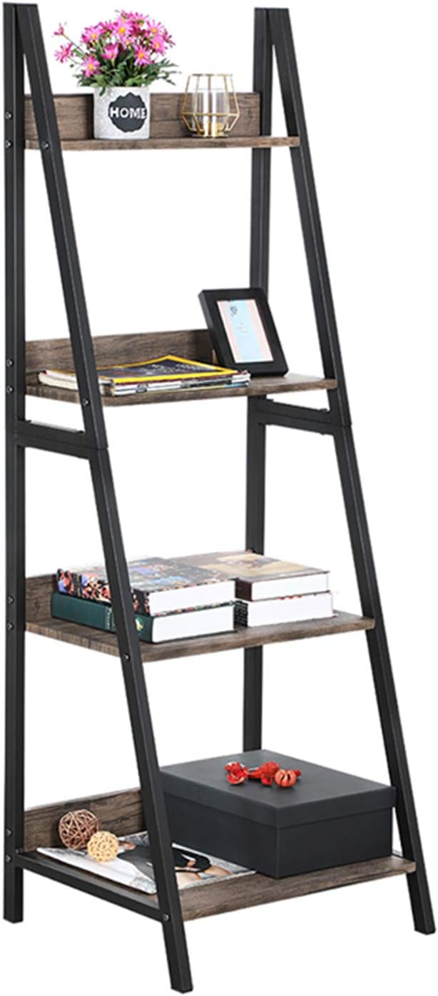 Black 4 Tier Ladder Bookshelf G799