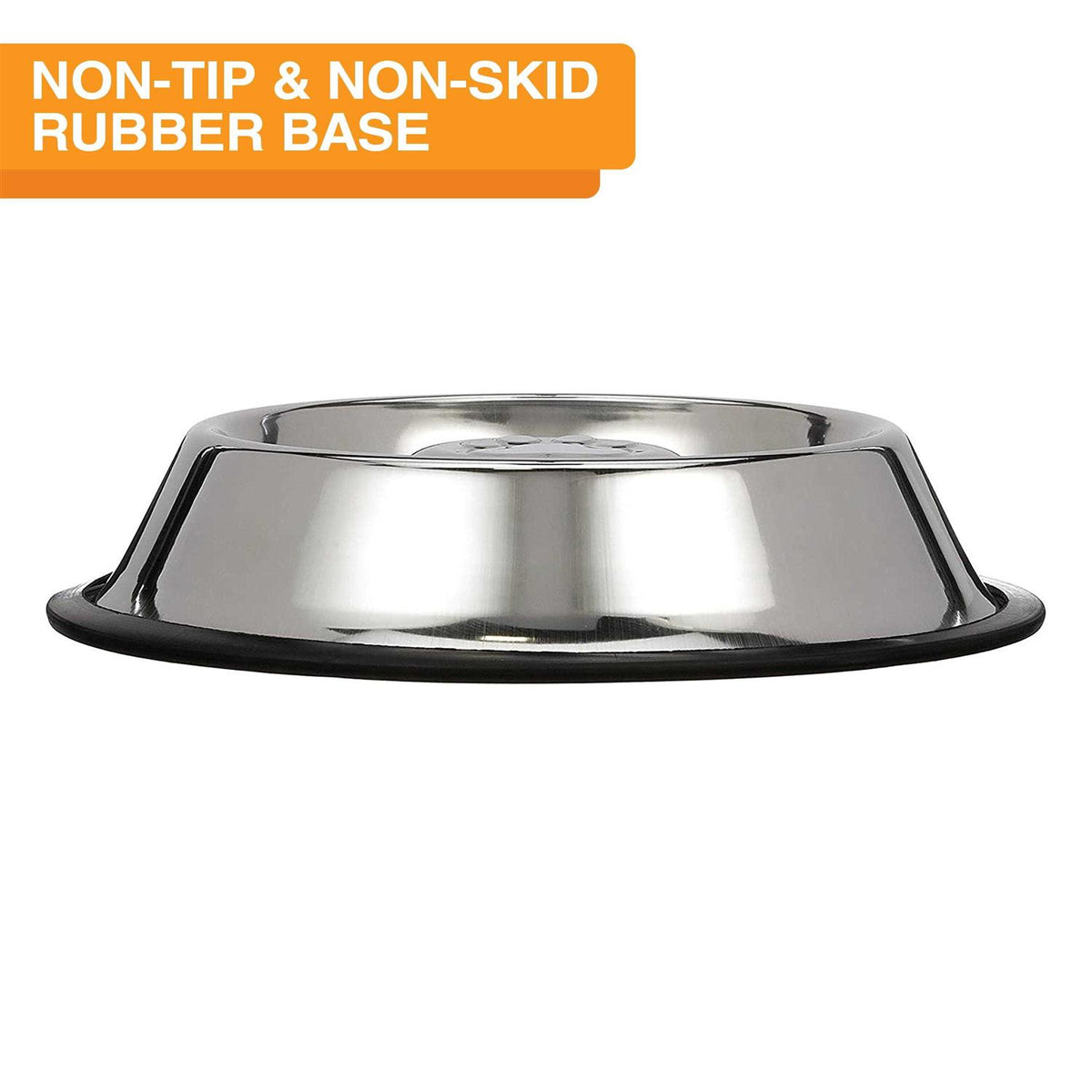 Stainless Steel Slow Feed Bowl Non-Tip & Non-Skid B800