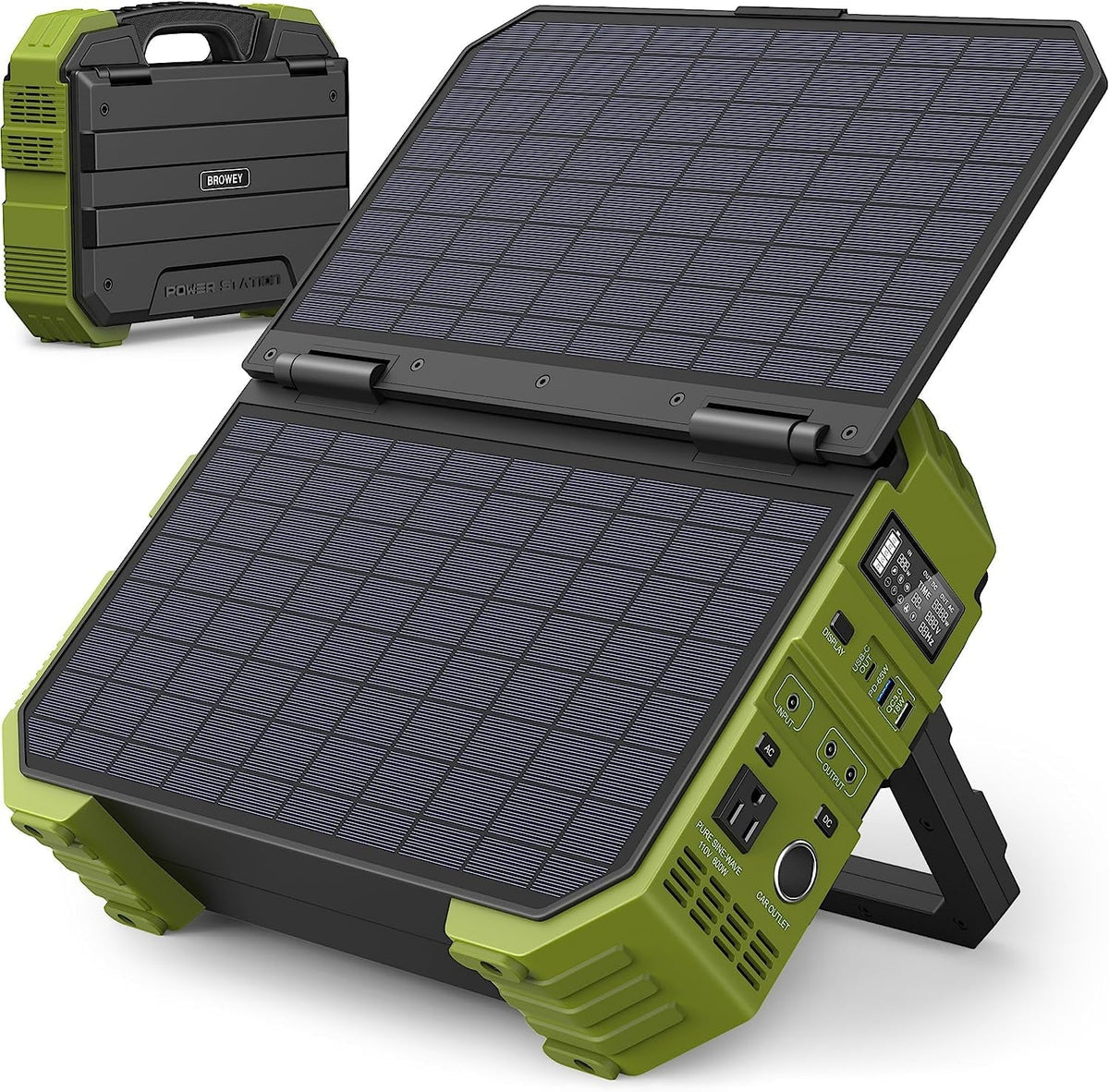 614.4Wh Portable Power Station with 30W Solar Panel R10708