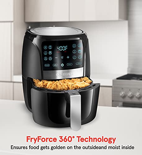 4 Quart Digital Air Fryer Oven, Black and Stainless Steel C693091