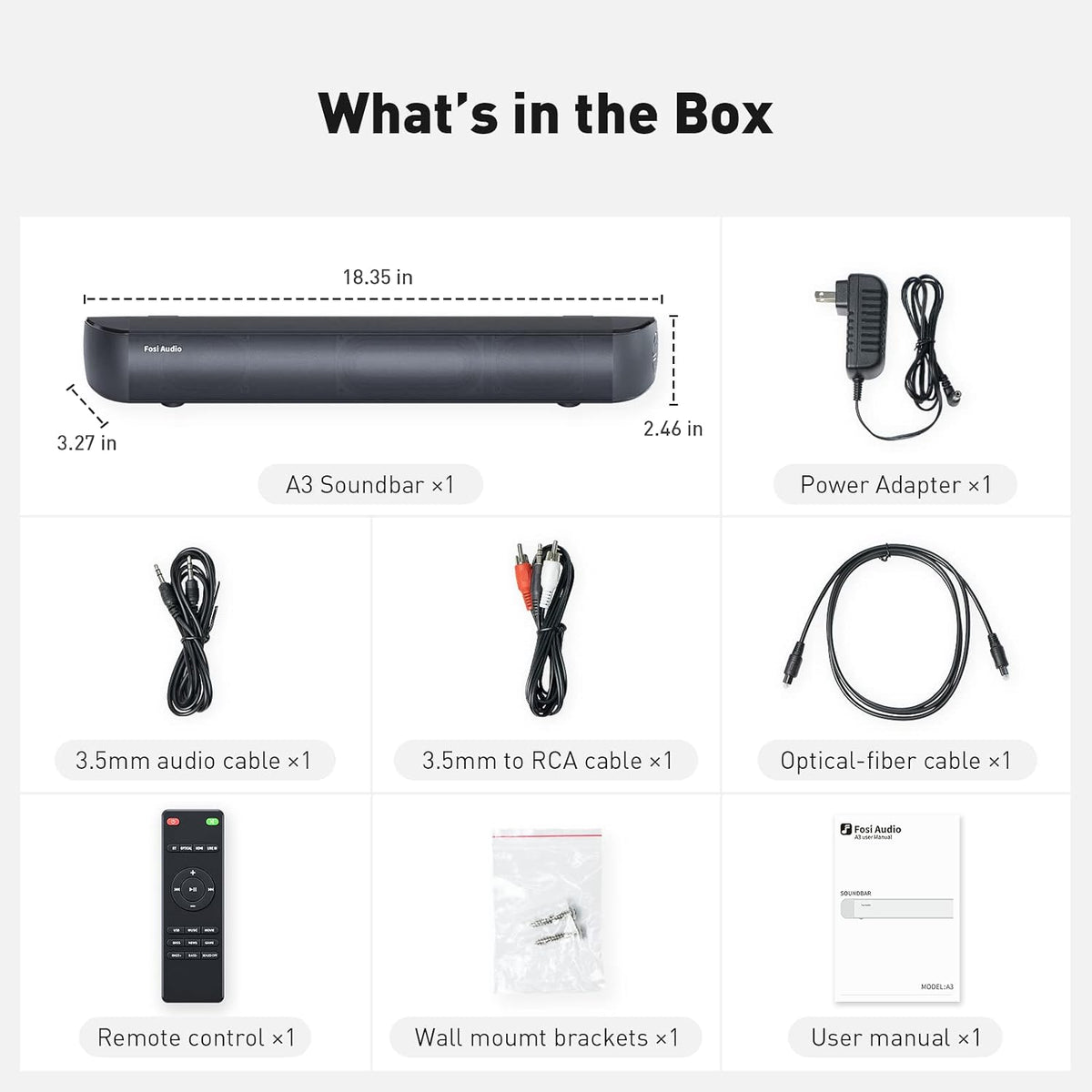 18.35-Inch Bluetooth Sound Bar with HDMI ARC C76148
