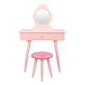 Pink Single Drawer Round Foot Dresser H728094
