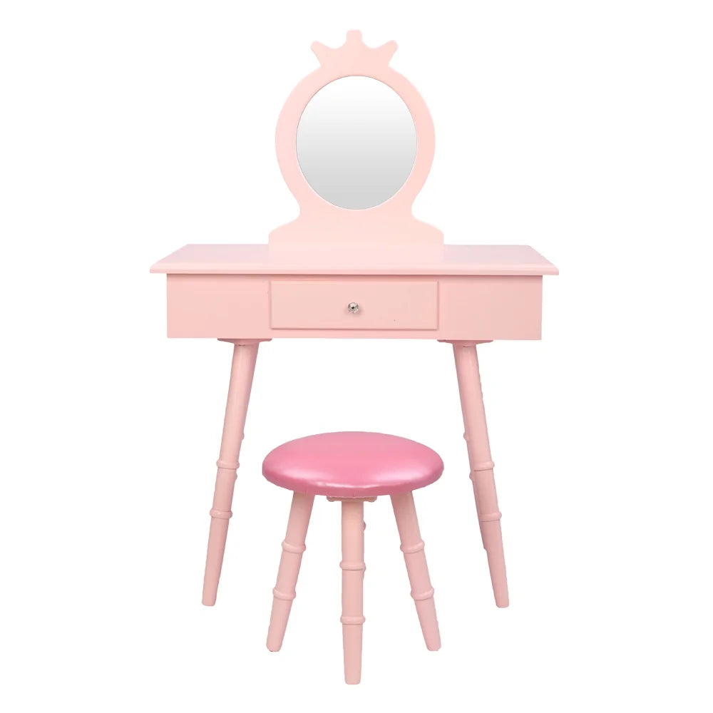 Pink Single Drawer Round Foot Dresser H728094