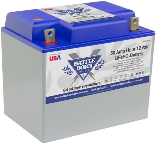 50 Ah 12V Group 24 LiFePO4 Deep Cycle Battery B51007