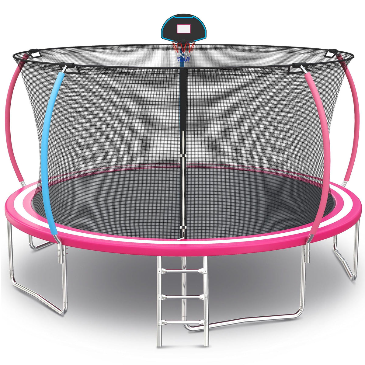 12FT Round Trampoline with Enclosure Net & Hoop Y7007