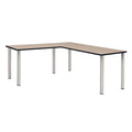 Beige/Chrome L-Desk with Return L2660