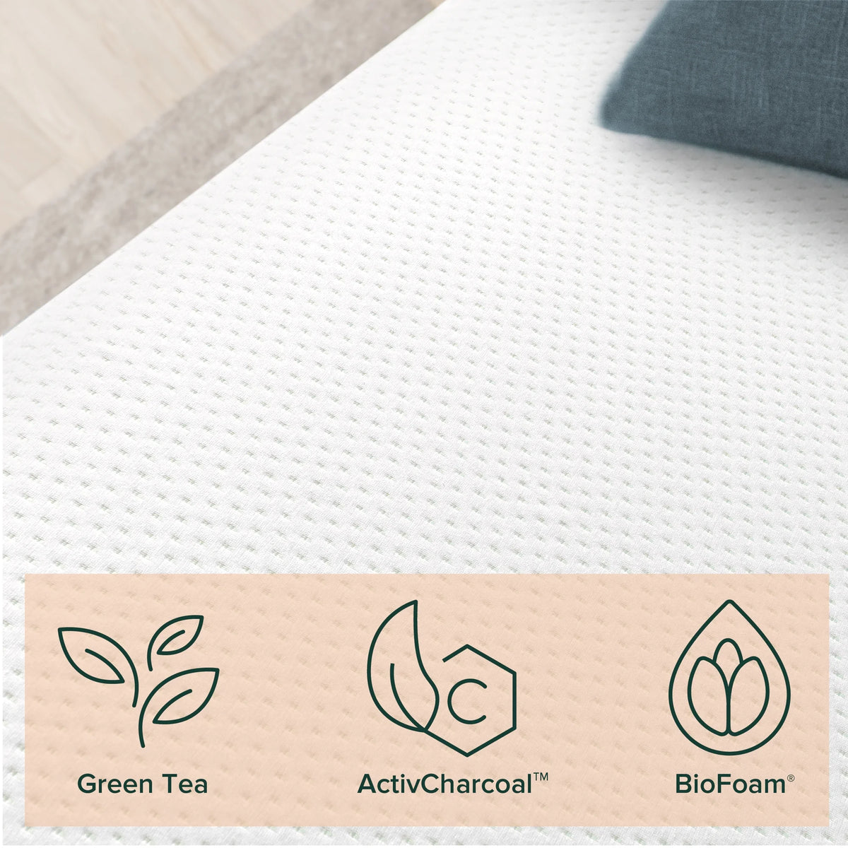 6 Green Tea Memory Foam Mattress Full X156389