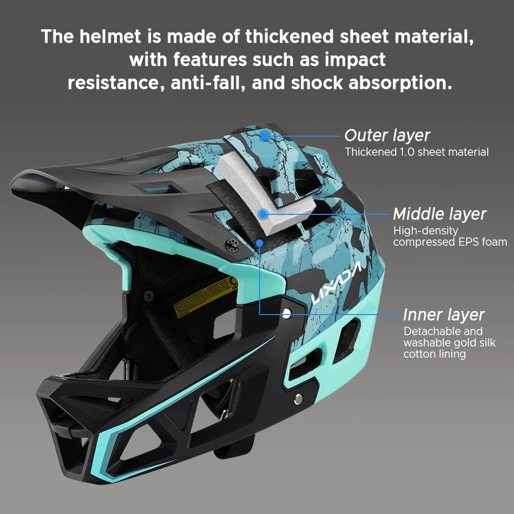 Adult Mountain Bike Helmet with Visor, 31 Vents E591
