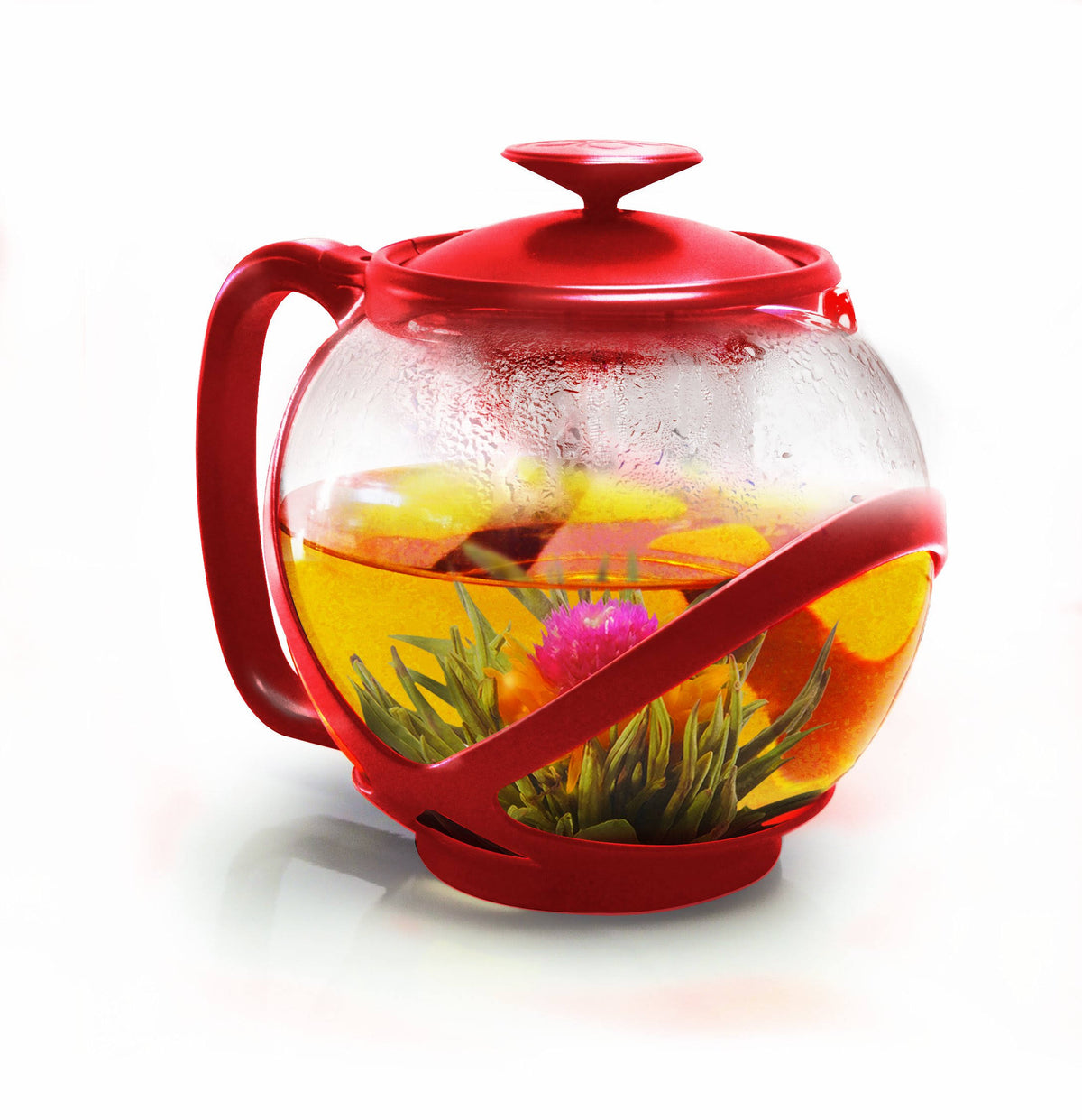 Red 40-Ounce Teapot with Infuser and Lid L35541