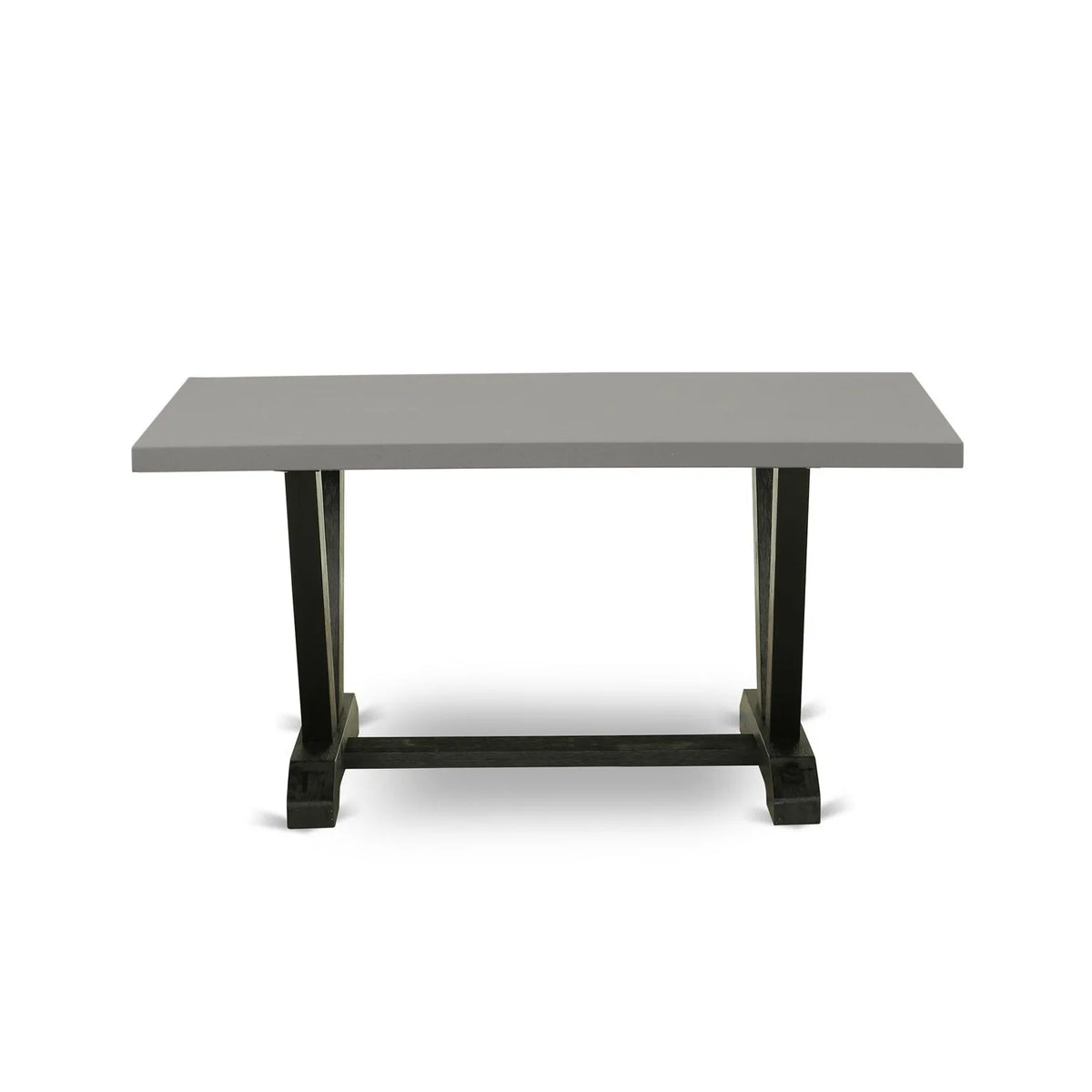 6-piece Wood Dining Set with Fabric Seat in Gray N203