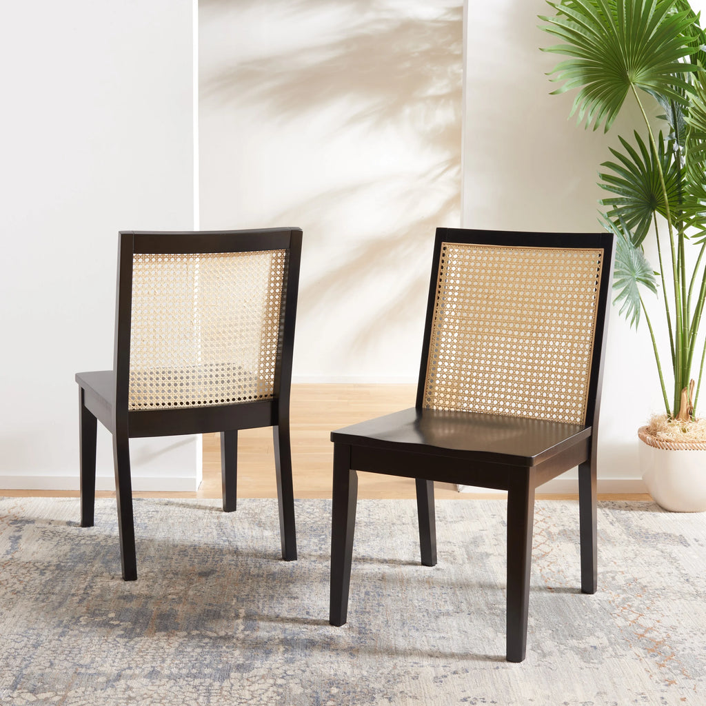 Black Natural Set of 2 Dining Chair D99796
