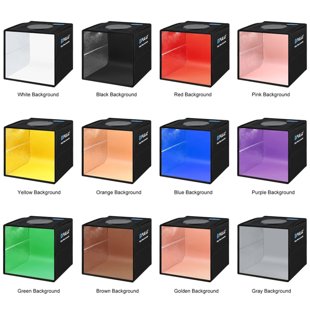 Portable Soft Box Photo Lighting Tent With 12 Color Set E565434